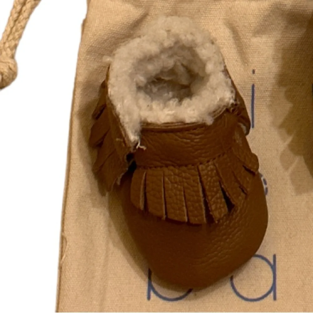 BIRDROCK BABY Classic Brown Baby Moccasins